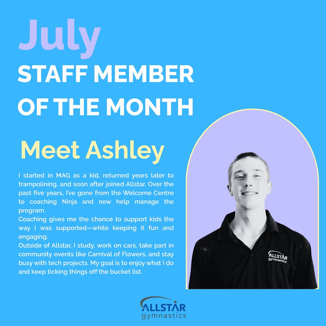 ⭐️⭐️STAFF MEMBER OF THE MONTH!⭐️⭐️
#jointheclub #allstargymnastics #gymnastics